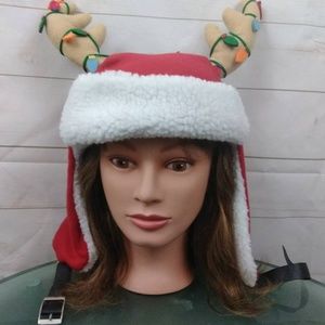 Trapper Christmas Reindeer Novelty Hat